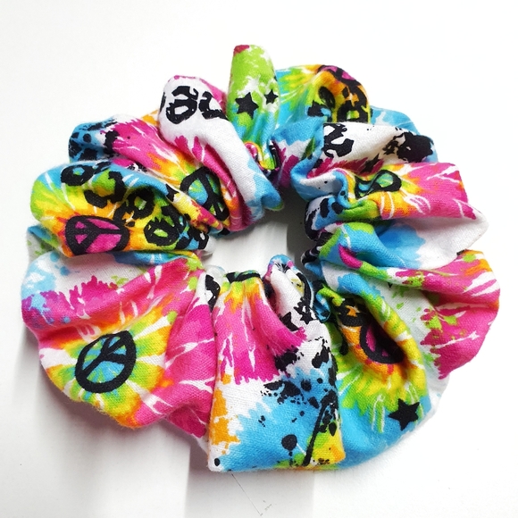 5 for $15  Oversized Scrunchie Peace Print - Picture 2 of 5